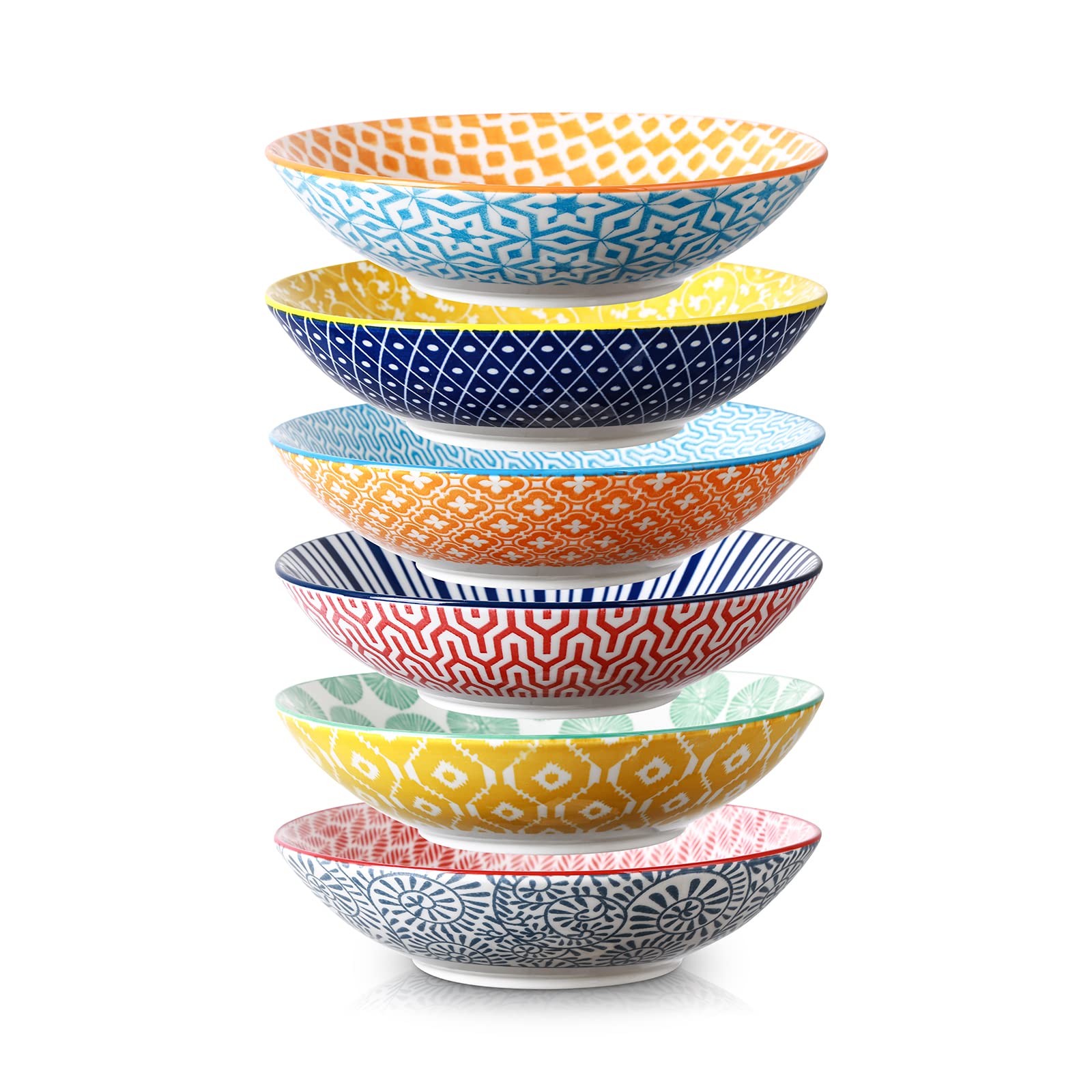 Amazon.com | Selamica Porcelain 40oz Large Bowls 9 inch Big Pasta